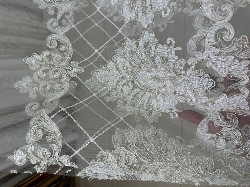 Тюль вишивка золото 357942 фото